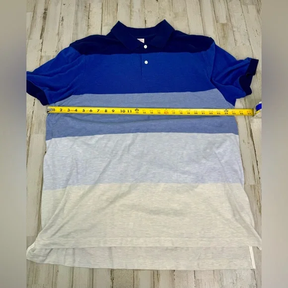 Brooks Brothers Supima Cotton Original Fit Polo Shirt XXL Pastel Striped Blue - Picture 4 of 10